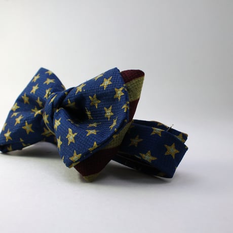 蝶ネクタイ　Import fabric　アメリカ国旗　イタリア製ビンテージファブリック　上京蝶帯 #880