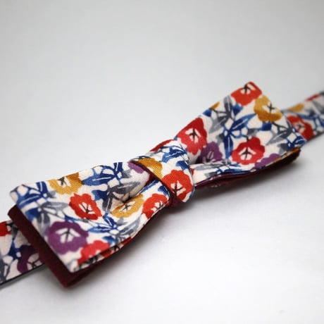 蝶ネクタイ　KIMONO fabric　型友禅　上京蝶帯 #368