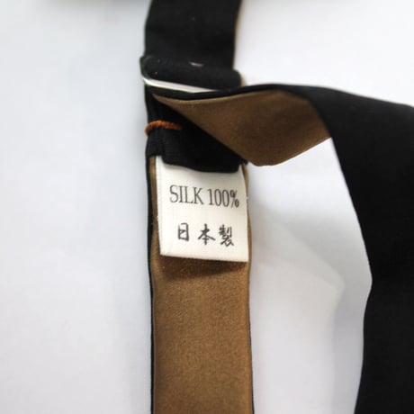 蝶ネクタイ　Noh fabric　金襴　亀甲文様に松葉　上京蝶帯 #621
