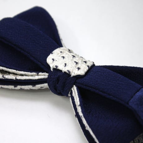 蝶ネクタイ　KIMONO fabric　総絞り染　上京蝶帯