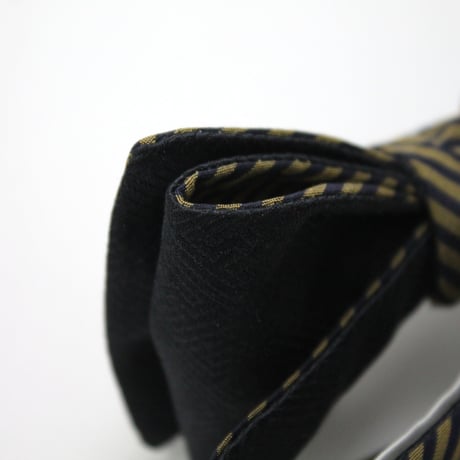 蝶ネクタイ　KIMONO fabric　斜め縞　上京蝶帯 #529