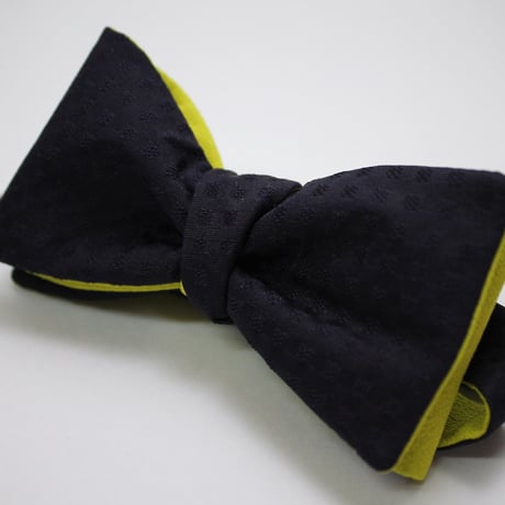蝶ネクタイ　KIMONO fabric　市松文様　上京蝶帯 #504