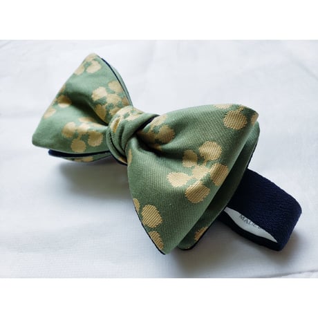 蝶ネクタイ　Noh fabric　金襴　上京蝶帯