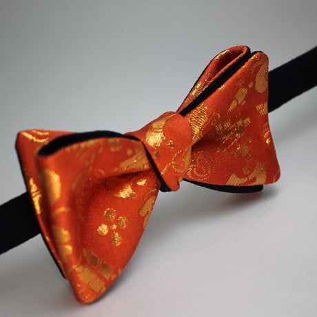 蝶ネクタイ　Noh fabric　金襴　宝尽くし文様　上京蝶帯 #360