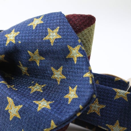 蝶ネクタイ　Import fabric　アメリカ国旗　イタリア製ビンテージファブリック　上京蝶帯 #880