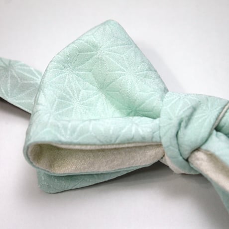 蝶ネクタイ　KIMONO fabric　麻の葉文様 　上京蝶帯