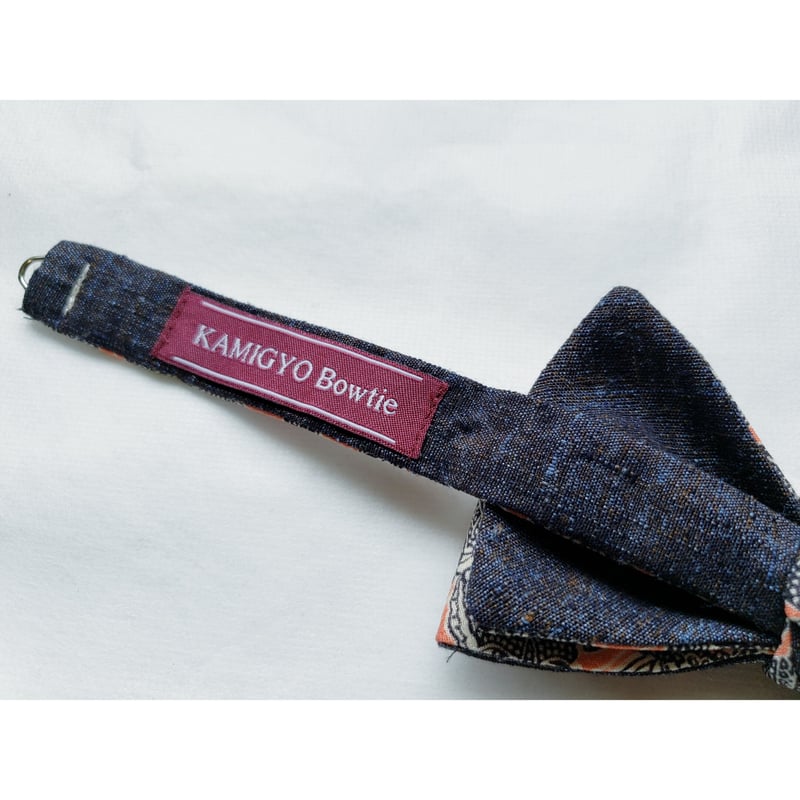 蝶ネクタイ KIMONO fabric 型友禅 蝶々 上京蝶帯 #924 | KAMIGYO