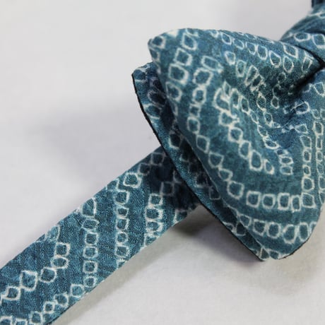 蝶ネクタイ　KIMONO fabric　鹿の子絞り