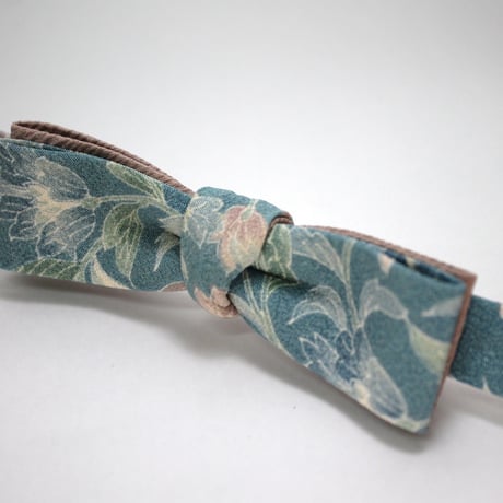 蝶ネクタイ　KIMONO fabric　型友禅　上京蝶帯 #395