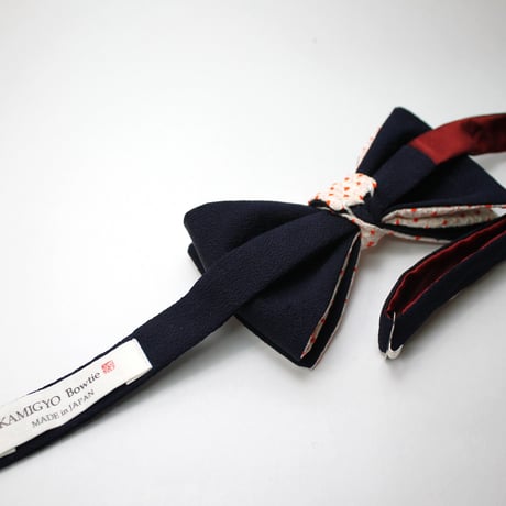 蝶ネクタイ　KIMONO fabric　総絞り染　上京蝶帯 #521