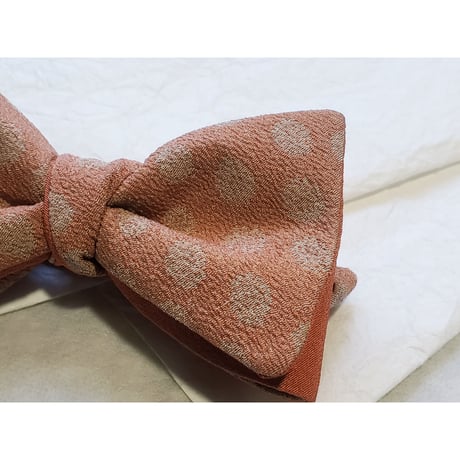 蝶ネクタイ　KIMONO fabric　水玉文様 丹後ちりめん