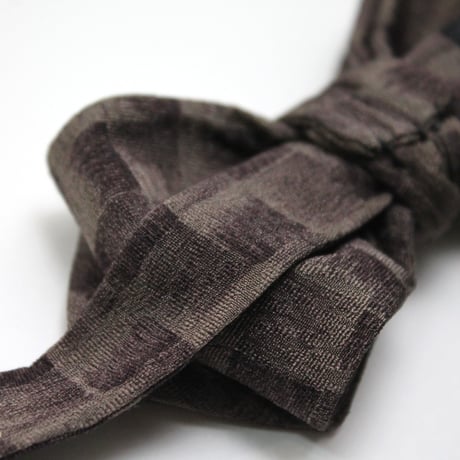蝶ネクタイ　KIMONO fabric　市松文様　上京蝶帯 #559
