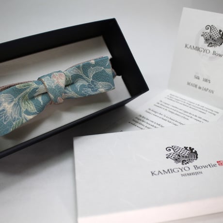 蝶ネクタイ　KIMONO fabric　型友禅　上京蝶帯 #395