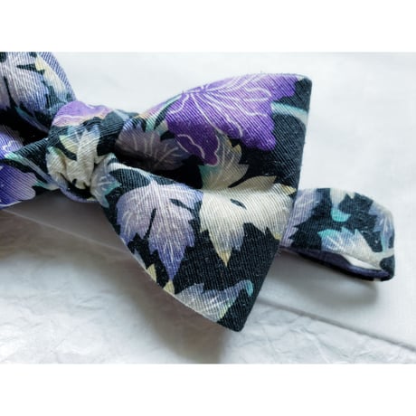 蝶ネクタイ　KIMONO fabric　琉球　伝統工芸　紅型　上京蝶帯 #891