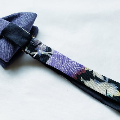 蝶ネクタイ　KIMONO fabric　琉球　伝統工芸　紅型　上京蝶帯 #891