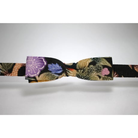 蝶ネクタイ　KIMONO fabric　琉球　伝統工芸　紅型　上京蝶帯 #390