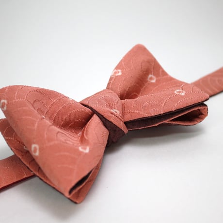 蝶ネクタイ　KIMONO fabric　青海波文様　上京蝶帯