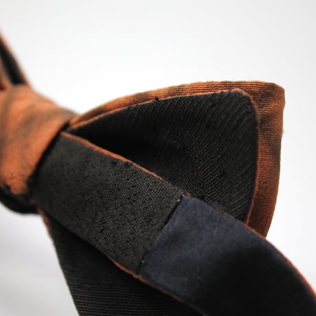 蝶ネクタイ　KIMONO fabric　暈し格子　上京蝶帯