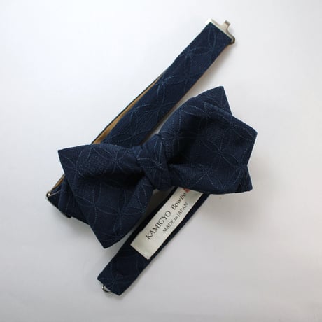 蝶ネクタイ　KIMONO fabric　七宝文様　上京蝶帯 #628