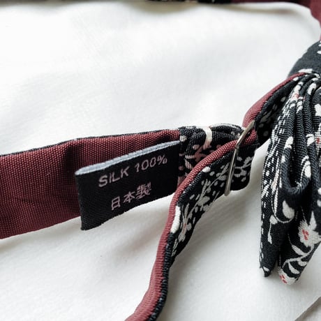 蝶ネクタイ　KIMONO fabric　型友禅　上京蝶帯 #890