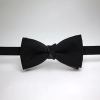 蝶ネクタイ　Import fabric　イタリア製ビンテージファブリック × リアルレザー　上京蝶帯 #377