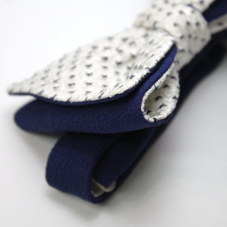 蝶ネクタイ　KIMONO fabric　総絞り染　上京蝶帯