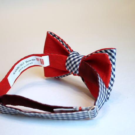 蝶ネクタイ Kids KIMONO fabric 弁慶格子  #kids004