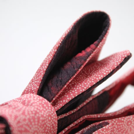 蝶ネクタイ　KIMONO fabric 　江戸小紋　菊文様　上京蝶帯