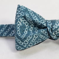 蝶ネクタイ　KIMONO fabric　鹿の子絞り
