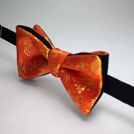 蝶ネクタイ　Noh fabric　金襴　宝尽くし文様　上京蝶帯 #360