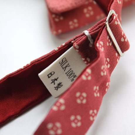 蝶ネクタイ　KIMONO fabric　型友禅 　上京蝶帯