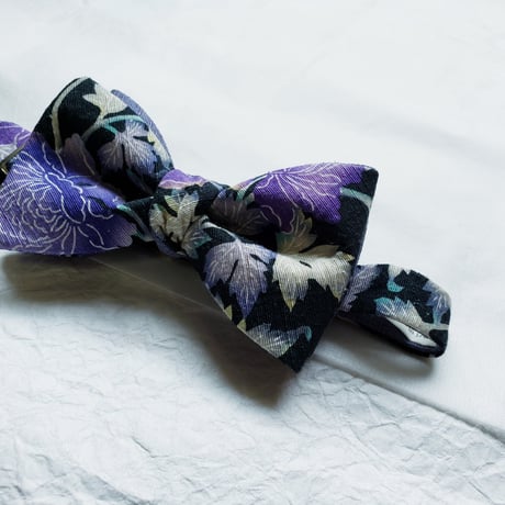 蝶ネクタイ　KIMONO fabric　琉球　伝統工芸　紅型　上京蝶帯 #891
