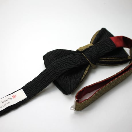 蝶ネクタイ　KIMONO fabric　斜め縞