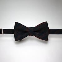 蝶ネクタイ　KIMONO fabric　矢絣　印傳加工　上京蝶帯 #448