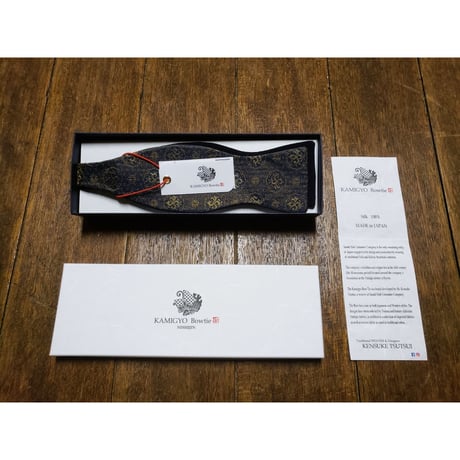 手結び蝶ネクタイ　Noh fabric　緞子　 #self005