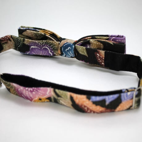 蝶ネクタイ　KIMONO fabric　琉球　伝統工芸　紅型　上京蝶帯 #390
