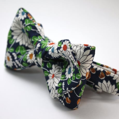 蝶ネクタイ　KIMONO fabric　型友禅 　上京蝶帯 #652