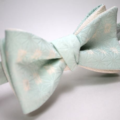 蝶ネクタイ　KIMONO fabric　麻の葉文様 　上京蝶帯 #398