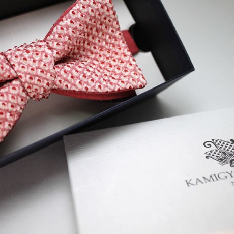 蝶ネクタイ　KIMONO fabric　総絞り染　上京蝶帯