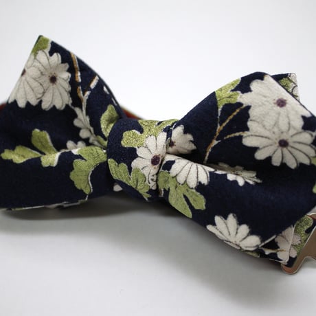 蝶ネクタイ　KIMONO fabric　型友禅 　上京蝶帯 #515