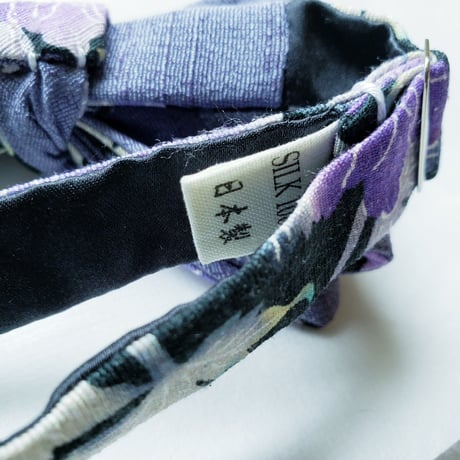 蝶ネクタイ　KIMONO fabric　琉球　伝統工芸　紅型　上京蝶帯 #891