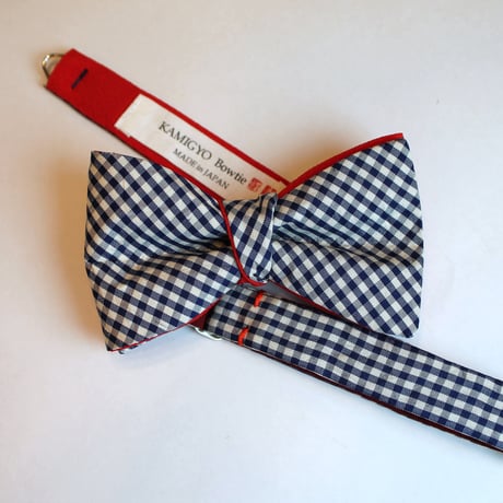 蝶ネクタイ Kids KIMONO fabric 弁慶格子  #kids004