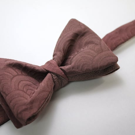 蝶ネクタイ　KIMONO fabric　青海波文様　上京蝶帯