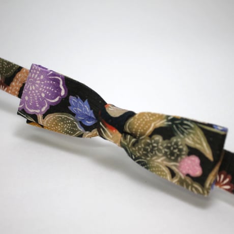 蝶ネクタイ　KIMONO fabric　琉球　伝統工芸　紅型　上京蝶帯 #390