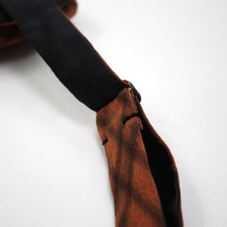 蝶ネクタイ　KIMONO fabric　暈し格子　上京蝶帯