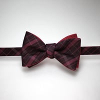 蝶ネクタイ　KIMONO fabric　格子文様 　上京蝶帯