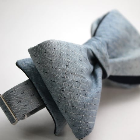 蝶ネクタイ　KIMONO fabric　紬縮緬　上京蝶帯