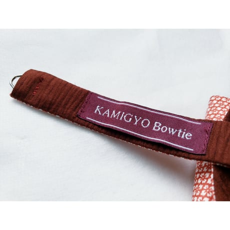 蝶ネクタイ　KIMONO fabric 　型友禅 花菱小紋　上京蝶帯 #926