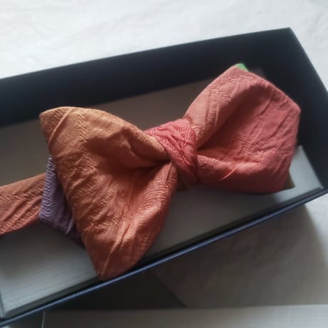 蝶ネクタイ　KIMONO fabric　ぼかし染　グラデーション　上京蝶帯