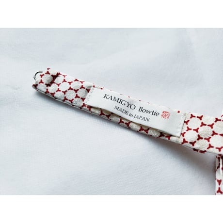 蝶ネクタイ　KIMONO fabric　亀甲文様　上京蝶帯